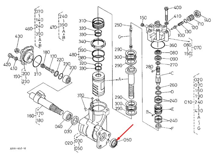 Kubota 35270-16150 Сальник рульової колонки для AC1871G