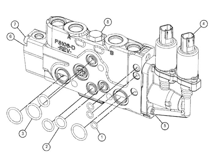 Caterpillar 3623212 Електромагнітний клапан у зборі 12V