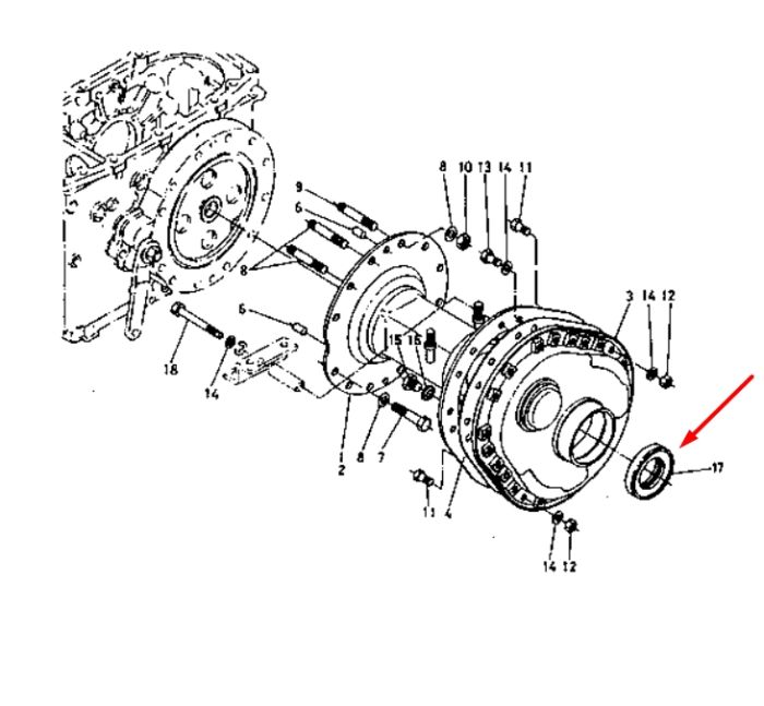 Kubota 37150-27560 Сальник задньої півосі для GL21, GL23