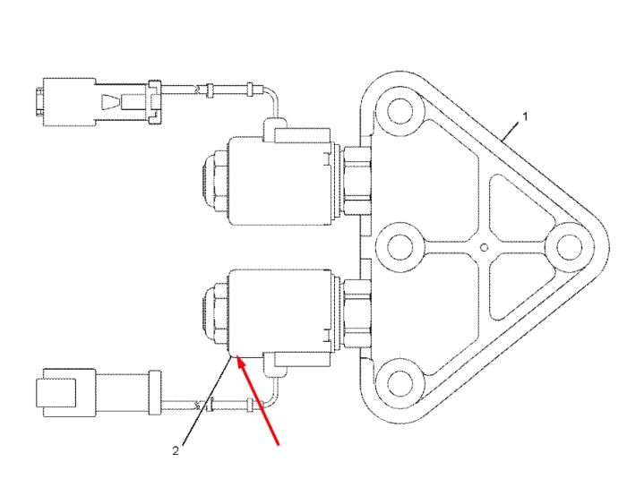 Caterpillar 3809849 Електромагнітний клапан, соленоїд 24V
