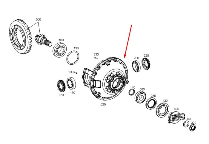 384509A1 (4481316004) Кришка корпусу диференціалу New Holland, ZF