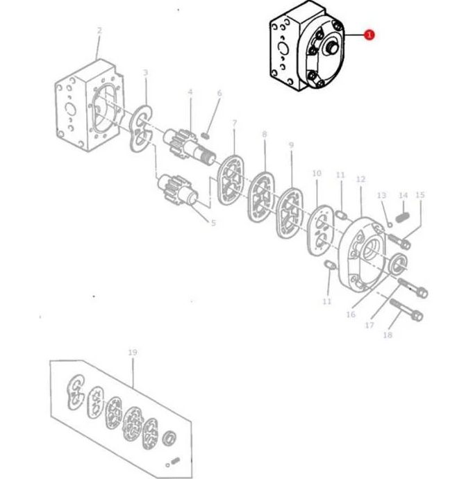 3903882M1 Гідравлічний насос Massey Ferguson 2620, 2625