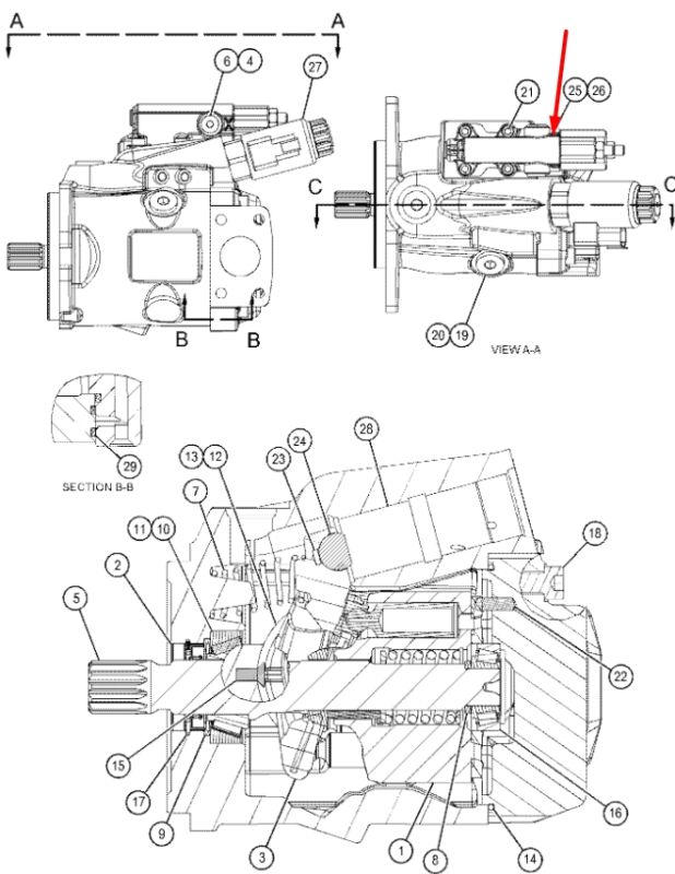 Caterpillar 3987457 Блок гідророзподільника насоса