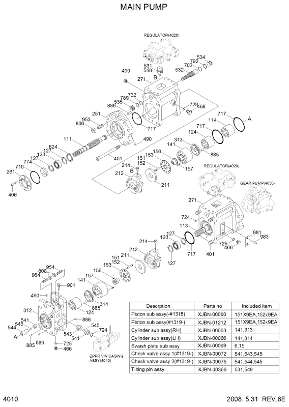 Основний гідравлічний насос Hyundai R250LC-7 31N7-10010 K3V112DT