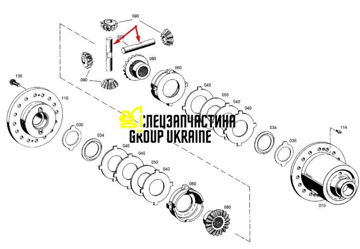 8131705 (4061316181) Вісь диференціалу Atlas