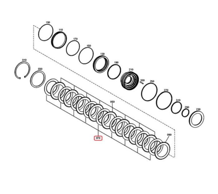 ZF 4143.251.002, 1.222-00030, 8U-5988, ZGAQ-01001, AT322036, 7015915, 84396892, 10/907388 Диск фрикційний КПП 2HL100, 2HL270, 2HL290