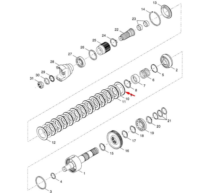 4204265 Диск фрикційний Dana Spicer T16000