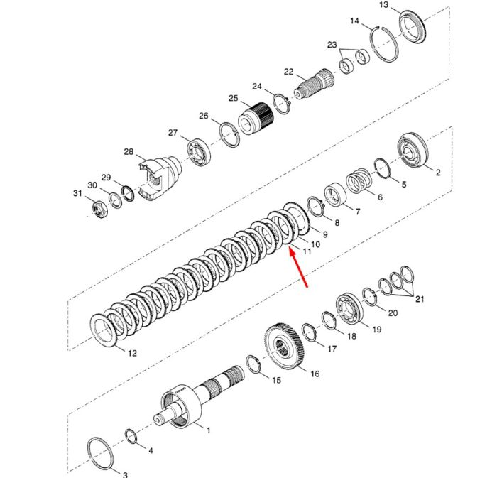 4204266 Диск фрикційний Dana Spicer T16000