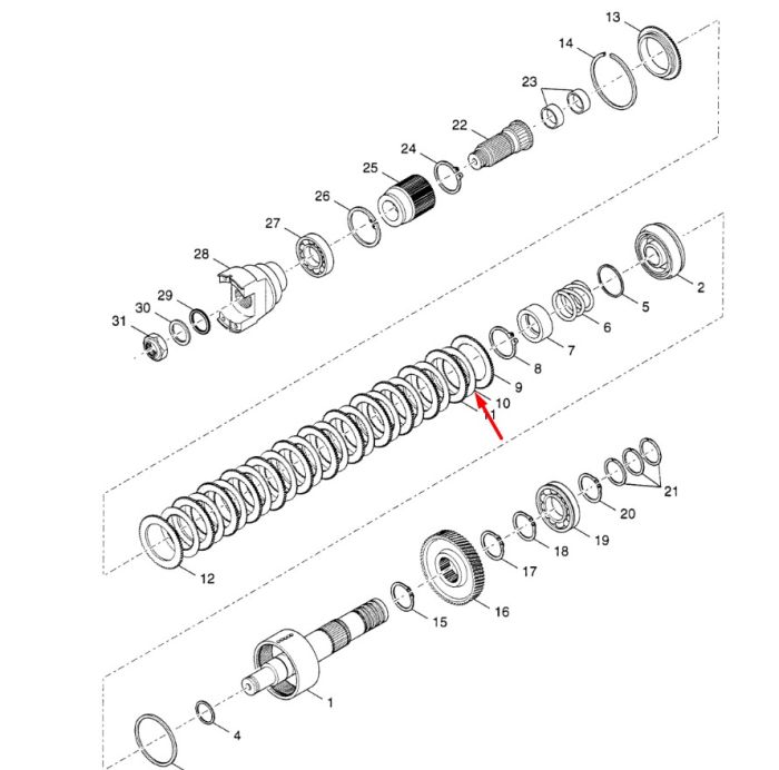 4204267 Диск фрикційний сталевий Dana Spicer T16000