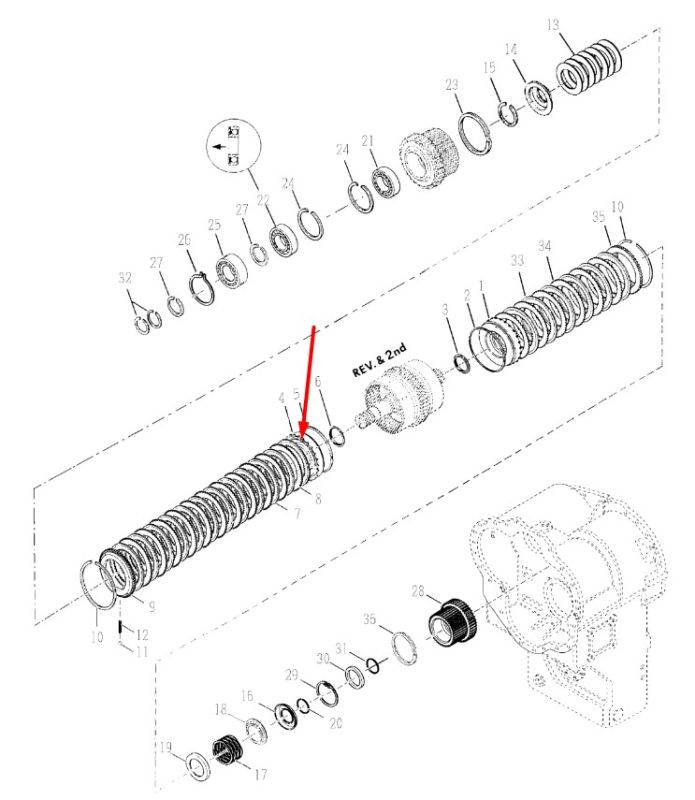 4204504 Поршень муфти в зборі КПП Dana Spicer 34000, 36000