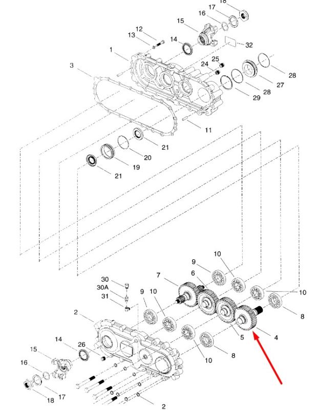 4206571 Вал шестерні КПП T12000 Dana Spicer