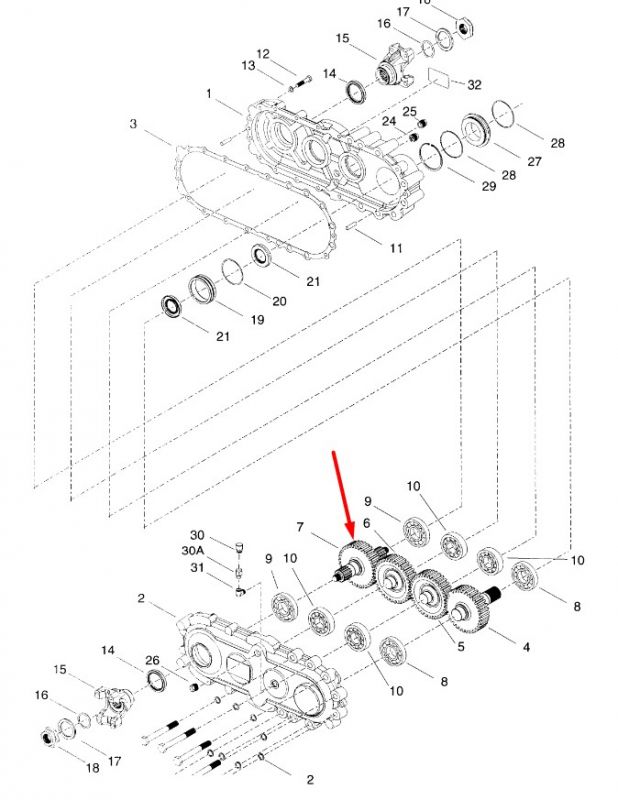 4206573 Вал шестерні КПП T12000 Dana Spicer