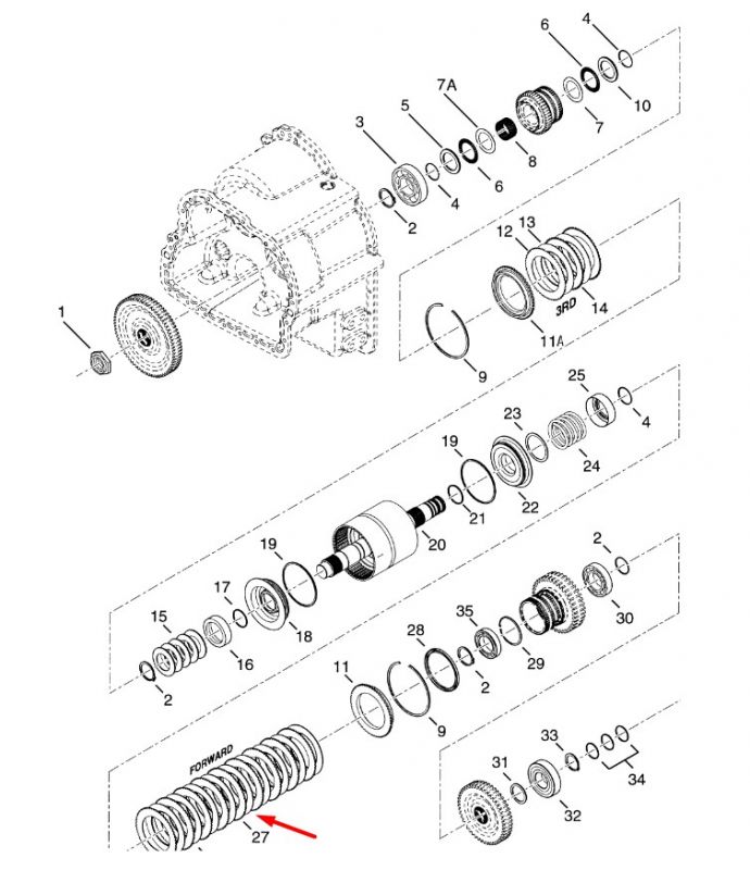 4207140 Диск фрикційний сталевий Dana Spicer TE13, TE17