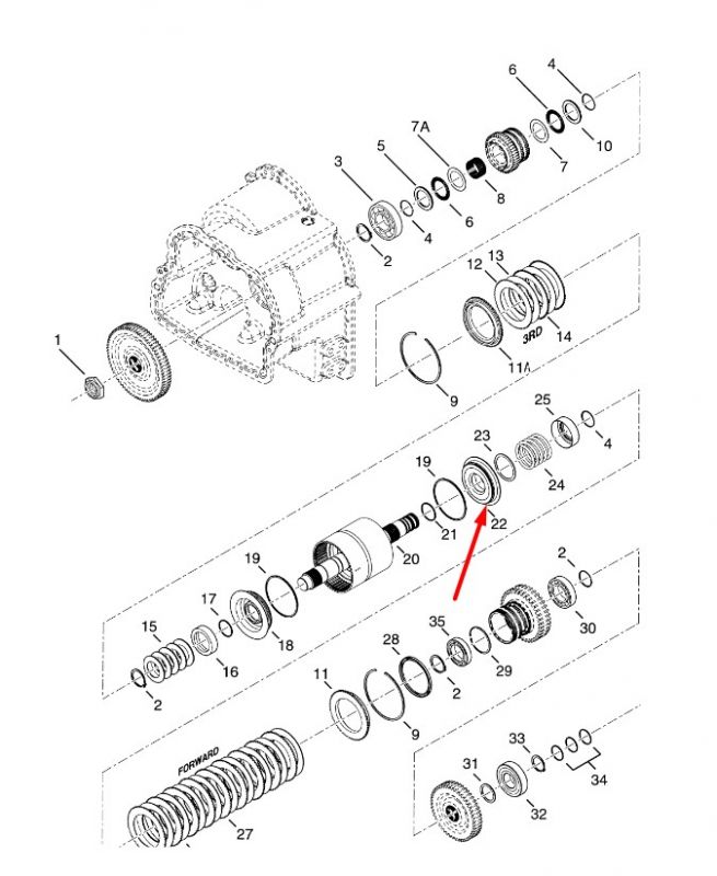 4207143 Поршень муфти у зборі КПП Dana Spicer TE13, TE17