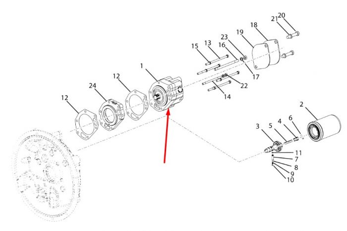 4212354 (246495) Масляний насос КПП Dana Spicer T12000/VDT12000