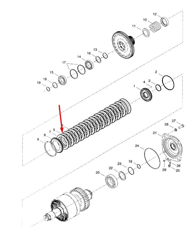 4214248 Диск фрикційний сталевий Dana Spicer TE27, TE32