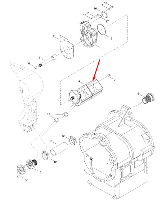 4210589 (4218779) Масляний насос КПП Dana Spicer TE27/TE32