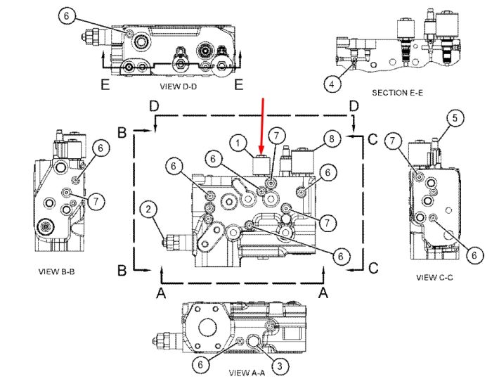 Caterpillar 4234562 Електромагнітний клапан 12V для D4, D5