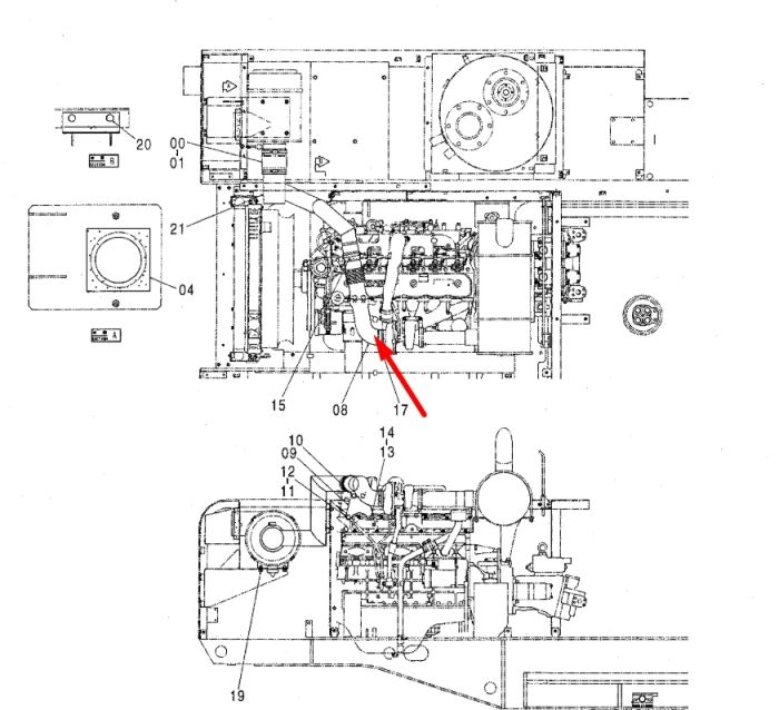 Hitachi 4271598 Патрубок повітряний для EX200, EX210