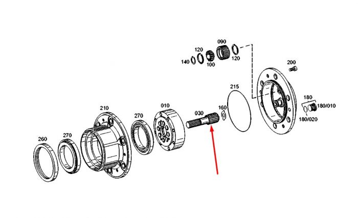 4472304165 (4472304211) Вал сонячної шестерні ZF