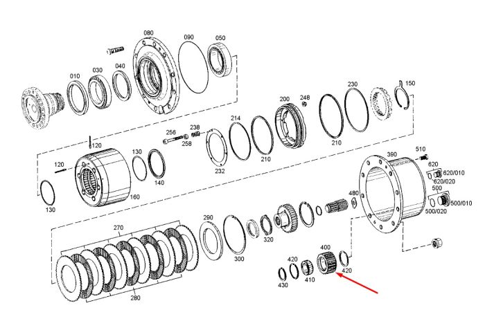 11713101 (4472364254) Сателіт ZF, Volvo EW140