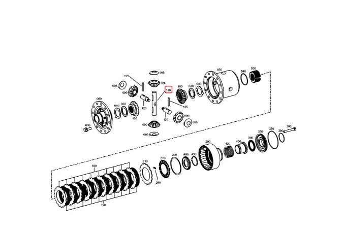 ZF 4481.316.038, 364-4400, ZGAQ-03888, 84353925 Вісь хрестовини диференціала D=32 L=199 на міст MTL