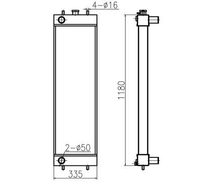 Радіатор водяний HITACHI ZX240-3F/ZX250-3/ZX270-3/ZX280LC-3, 4650355