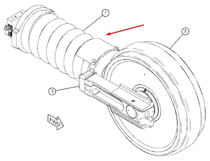 Caterpillar 4962922 Натягувач гусениці для 336GC 345GC
