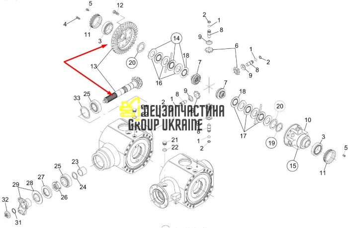 5370652114 Головна (конічна) пара Terex