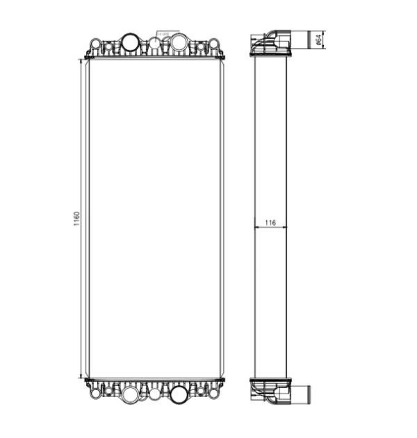 Caterpillar 541-1395, 5411395 Радіатор для 352 349 355 352 UHD