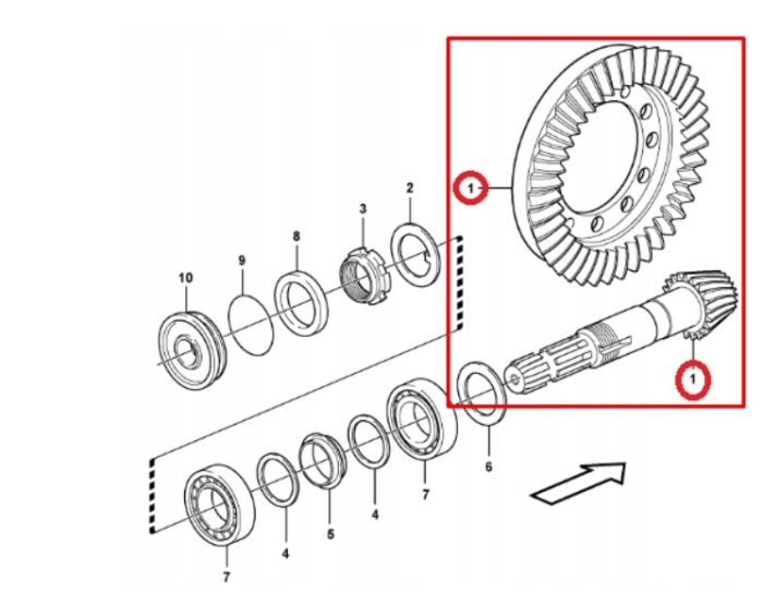 Carraro 68471 Головна (конічна) пара Z=12/32