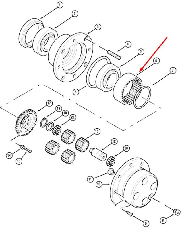 06914449 (134299) Шестерня корончаста New Holland, Carraro Z60 M3