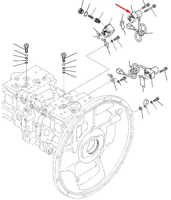 Komatsu 702-21-57500 Електромагнітний клапан для PC300, PC350