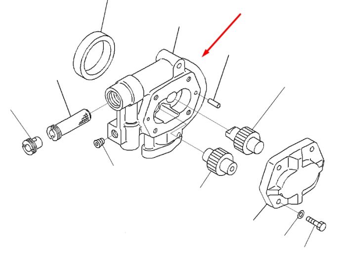 Komatsu 704-24-28230 Насос шестерний HPV90 Handok