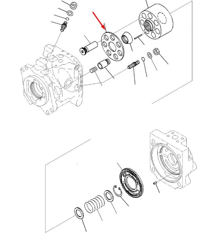 708-1U-13341 Притискна пластина Komatsu PC600, PC650, PC700