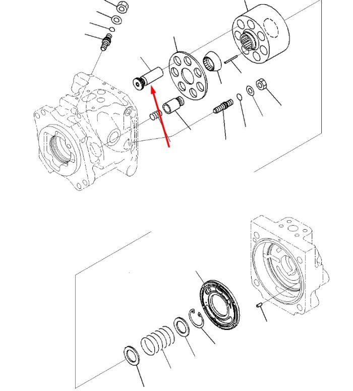 708-1U-13310 Поршень для гідравлічного масляного насоса KOMATSU PC600, PC650, PC700