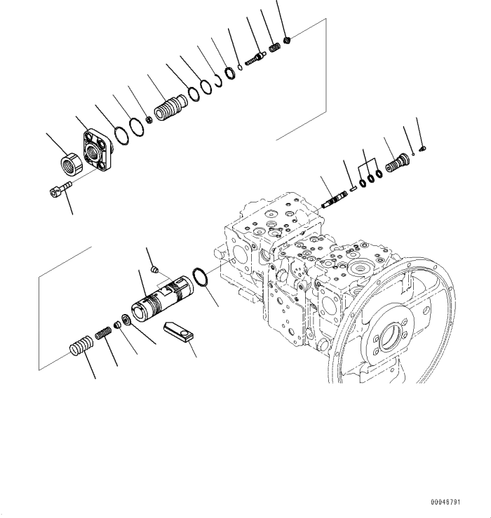 Насос гідравлічний у зборі з фланцем Kawasaki K3V112DTK PC200-7 PC200-8 HPV95A 708-2L-00423 708-2L-00300 708-2L-00500