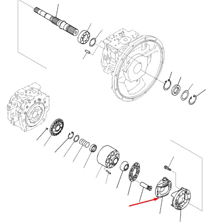 Komatsu 708-2L-06190, 708-2L-33450 Поворотна плита для HPV95 Handok