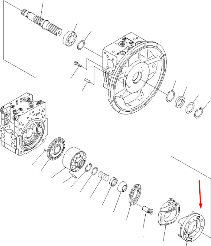 Komatsu 708-2L-06262 Супорт люльки для гідравліки HPV112 Handok