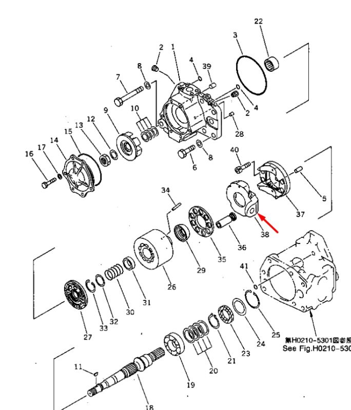 Komatsu 708-2L-23452 Поворотна плита для HPV95 Handok