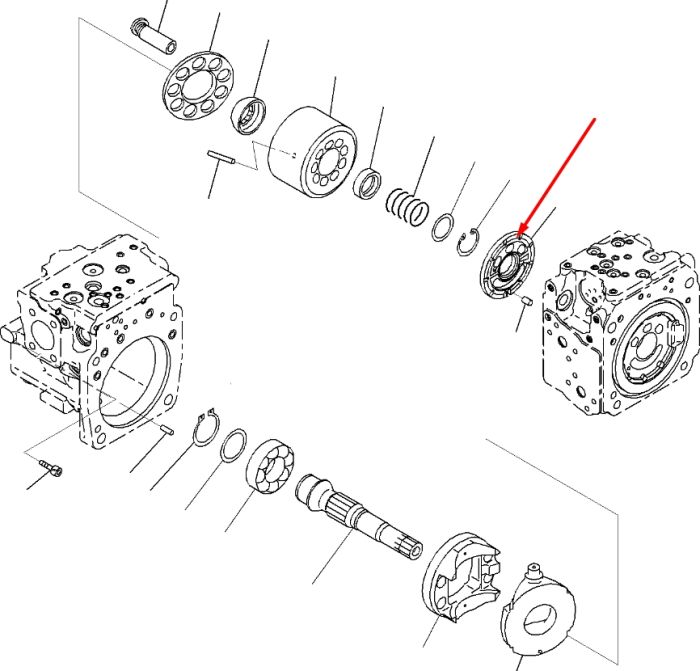 Komatsu 708-2L-33180 Шайба розподільна L для гідравліки HPV95 Handok