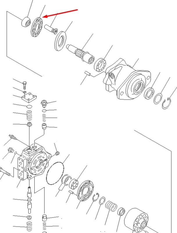 Komatsu 708-2L-23340 Пластина притискна для гідравліки HPV95