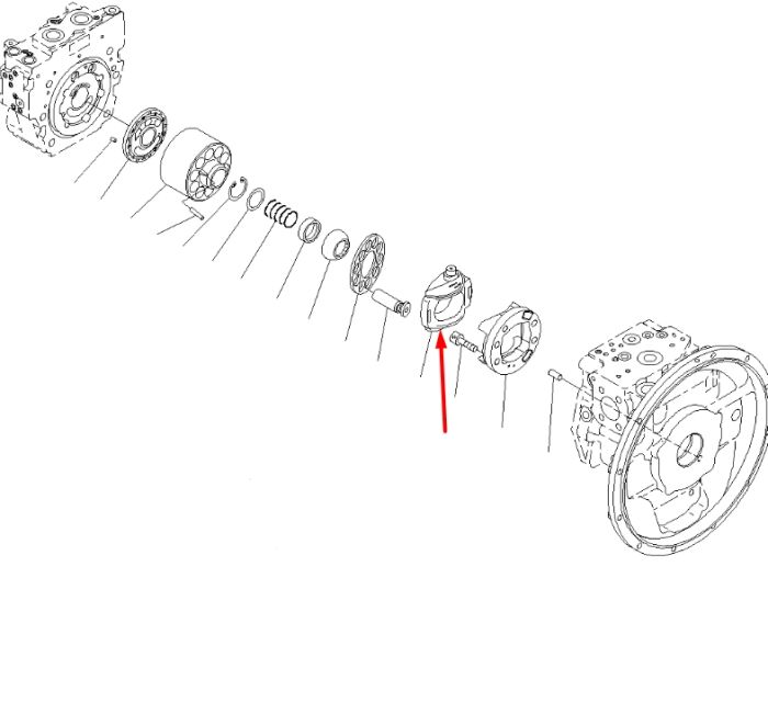 Komatsu 708-3D-04420 Поворотна плита для гідравліки HPD56 Handok
