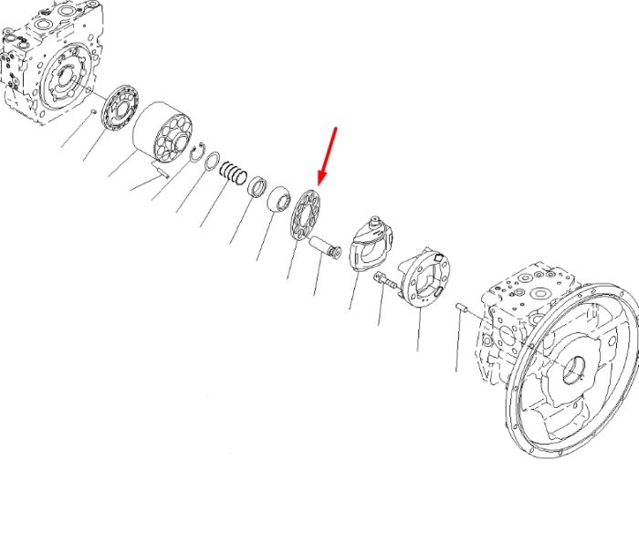 Komatsu 708-3D-13330 Пластина притискна для гідравліки HPD56 Handok
