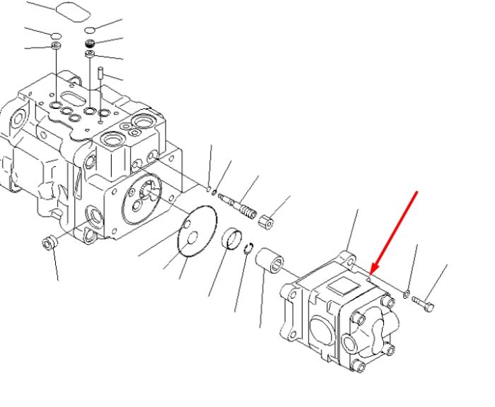 Komatsu 708-3S-04541 Насос шестерний для PC40MR, PC50MR, PC58UU