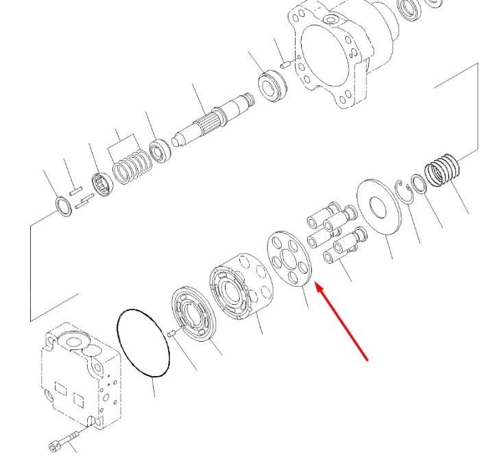 Komatsu 708-7S-13360 Пластина притискна для гідравліки D51 fan motor
