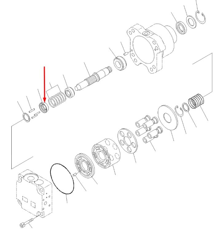 Komatsu 708-7S-13550 Сферична втулка для гідравліки D51 fan motor