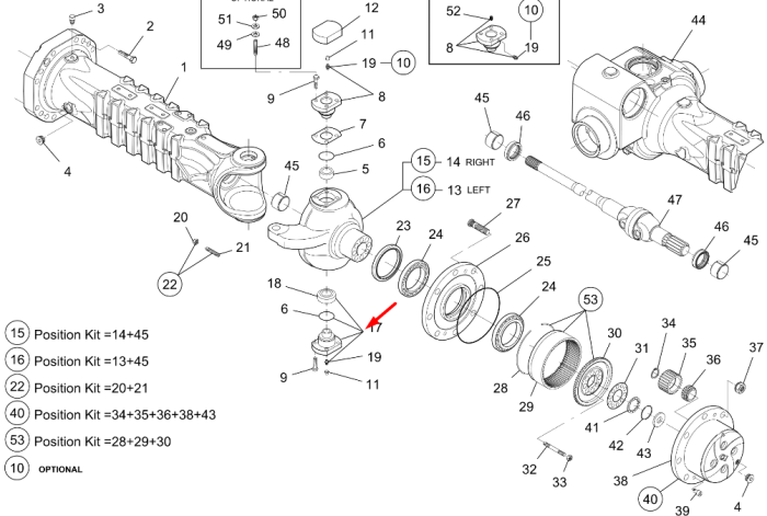 71490386 Шкворень нижній у зборі New Holland