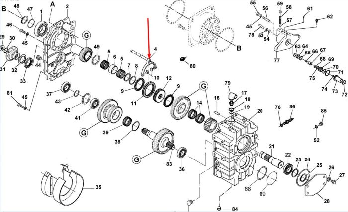 71490685 Рульова тяга в зборі New Holland