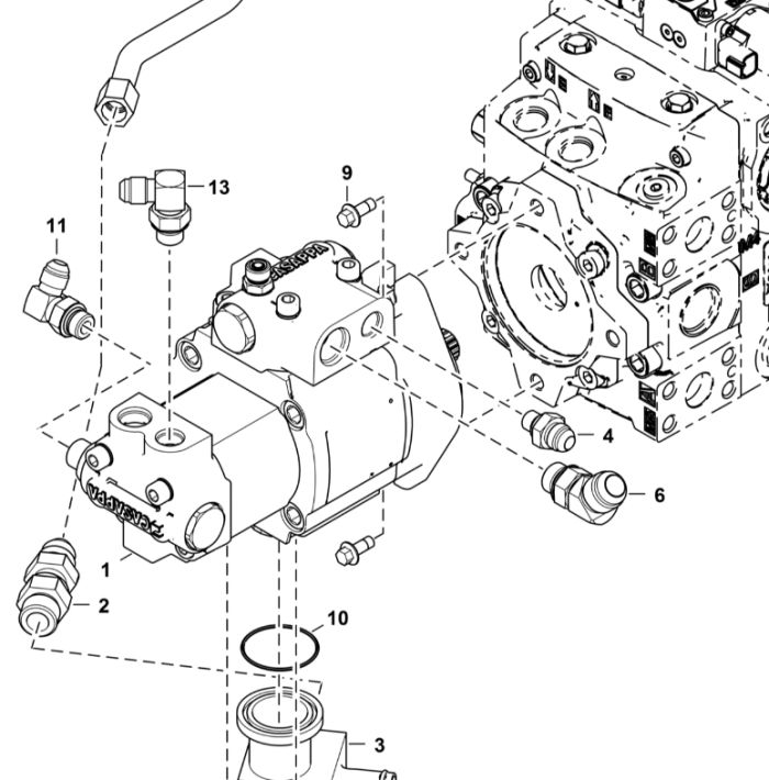 7166078 Гідравлічний насос Bobcat TL360, TL470 Agri